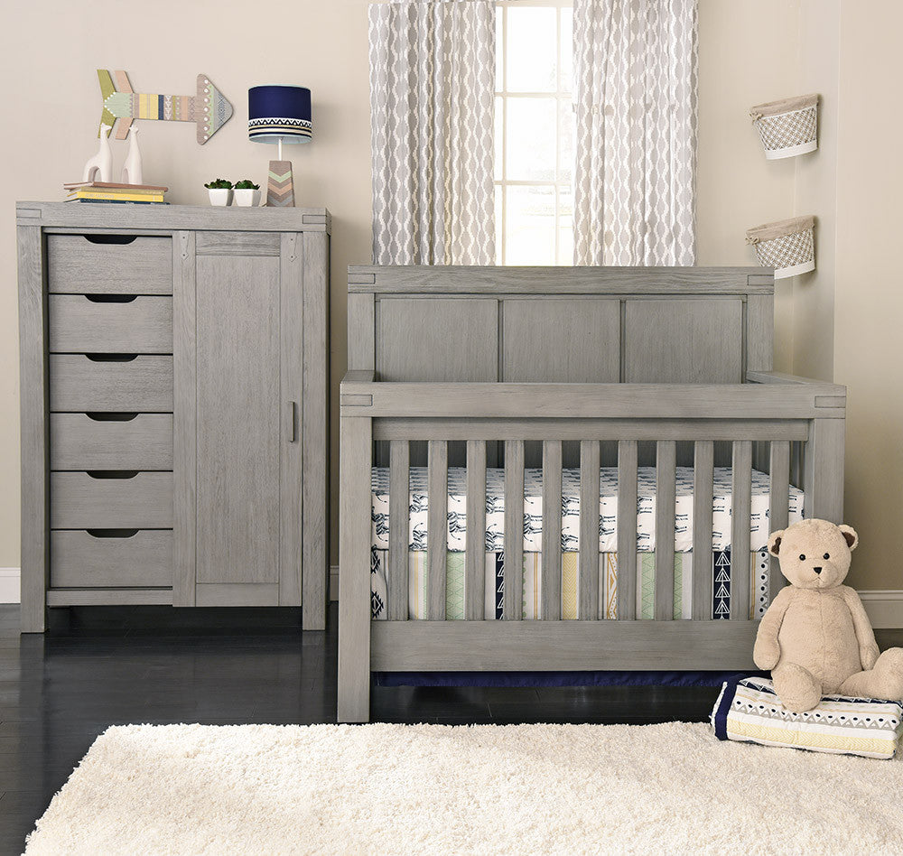 Oxford Baby Piermont Collection Convertible Crib in Rustic Stonington Gray